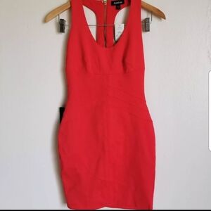 Bebe bodycon dress, red, XS-S